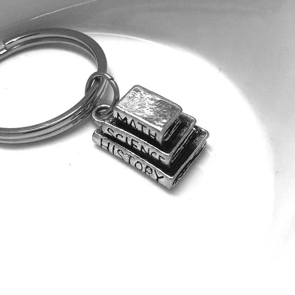 Miniature Book Math Science History Text Books Graduation Gift keyring keychain - Picture 3 of 3